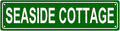 SEASIDE COTTAGE Space Metal Tin Street Sign Bar Cafe Garage Cave Home Room Wall Bathroom Farmhouse Garden Porch Patio Decor, 16 x 4 Inch