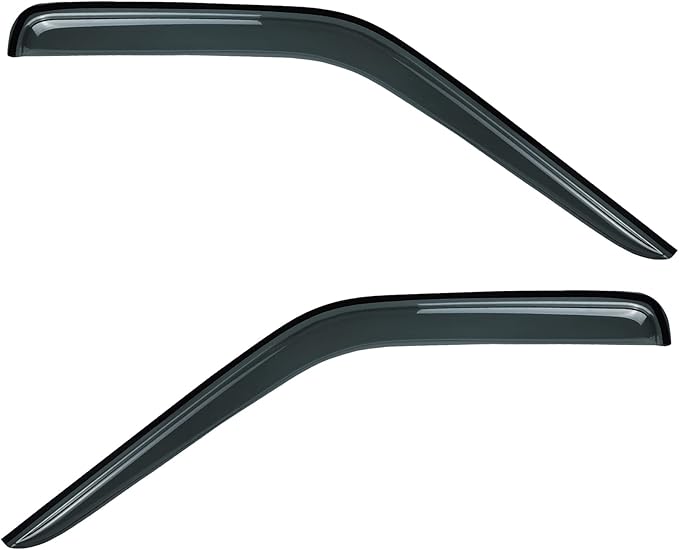 Front Window Visor Compatible with 98-04 Nissan Frontier 00-04 Xterra Rain Guards Wind Deflector Smoke 2pc 92212
