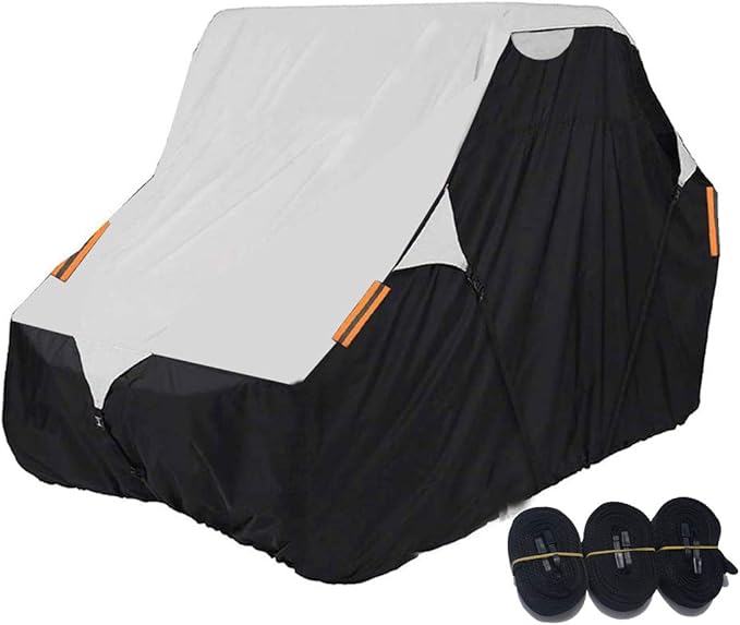 UTV Cover with Heavy Duty 420D Oxford Fabric, Side by Side UTV Cover Protects from Rain, Hail, Leaves and UV, 165’’x70’’x75’’ Utility UTV Cover Fit Polaris Can-Am Defender