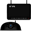 Fookoo 1080P 10" Wireless RV Backup Camera System for Furrion Pre-Wired RV Truck Trailer, 10" HD IPS Monitor & 1 Rear View Camera, IR Night Vision Recording Waterproof Plug and Play - D10Y1