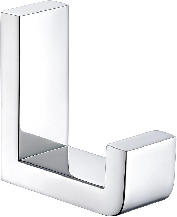 Angle Simple Towel Robe Hook Polished Chrome, 304 Stainless Steel Bathroom Hook for Wall