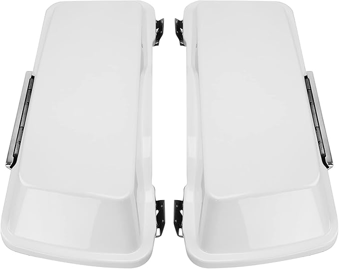 Green-L White Hard Saddlebags Fit for Harley Touring Road Glide King Street Glide Electra Glide 1994-2013