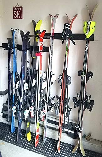 StoreYourBoard Ski Storage Rack, Indoor Wall Mount Garage Organizer (16 Skis), Solid Steel