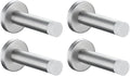 JQK Door Stopper, 304 Stainless Steel Thicken 1mm Sound Dampening Door Stop Bumper Wall Protetor 4 Pack, Brushed, DSB5-WN-P4