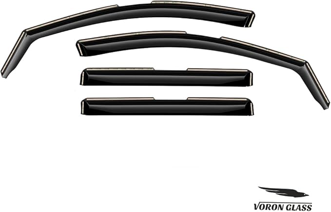 Voron Glass in-Channel Extra Durable Rain Guards for GMC Terrain 2018-2024, Window Deflectors, Vent Window Visors, 4 Pieces - 200255