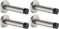JQK Door Stopper, 304 Stainless Steel Thicken 1mm Sound Dampening Door Stop Bumper Wall Protetor 4 Pack, Brushed, DSB5-BN-P4