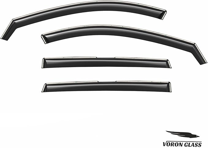 Voron Glass in-Channel Extra Durable Rain Guards for Mazda CX-90 2024-2025, Window Deflectors, Vent Window Visors, 4 Pieces - 200684