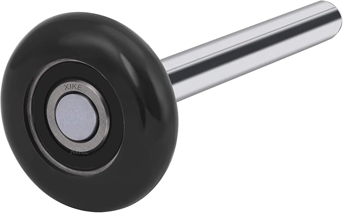 XiKe 12 Pack Black 2" Nylon Garage Door Roller 4" Stem, Quiet/Durable and High Load, Use 6200-2RS Double Seals Precision Bearings.