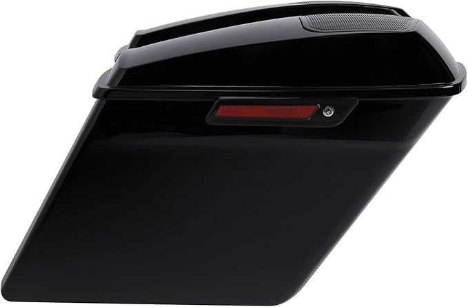 XFMT Motorcycle 5" Stretched Hard Saddlebags W/ 6 x 9 Inches Speaker Lids For Harley Touring Road King Road Glide Street Glide Electra Glide Ultra Classic 2014-2023 (Black Latches)