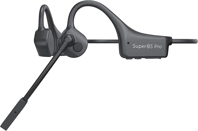 Bluetooth Headphones with Mic Open Ear Headphones Bluetooth 5.2 Headset with Dual CVC8.0 and ENC Noise-canceling Microphones Bone Conduction Headphones Computer Earphones, 8Hrs Battery