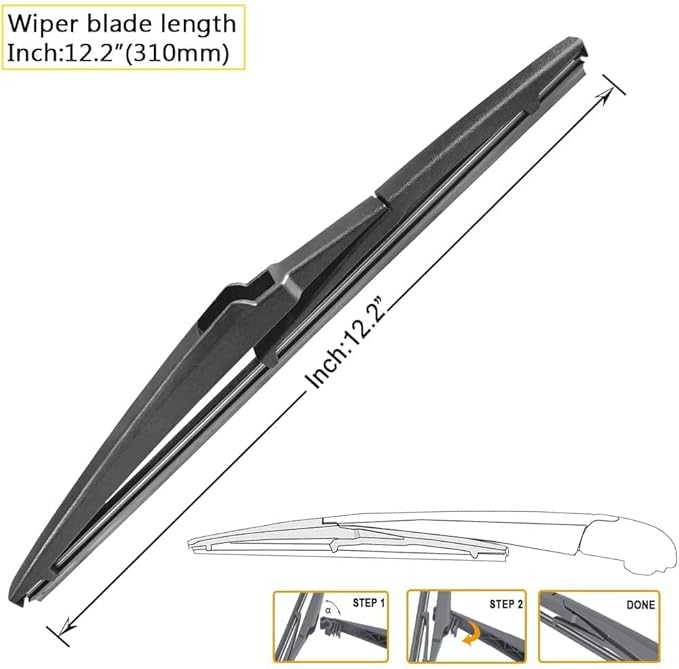 AUTOBOO 26"+14" Windshield Wipers with 12" Rear Wiper Blade Replacement for Toyota Yaris 2007-2011 -Original Factory Quality (Pack of 3)