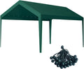 Rutile 12 x 20 FT Carport Replacement Cover, Heavy Duty Car Tarp Canopy Tent Garage Top Shelter Cover with Fabric Leg Pole Skirts and Ball Bungees Green (Only Top Cover, Frame is not Included)