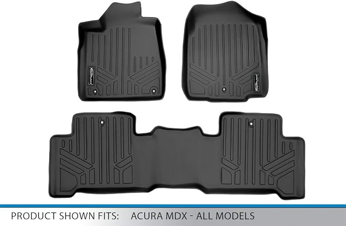 SMARTLINER Custom Fit Floor Mats 2 Row Liner Set for 2007-2013 Acura MDX