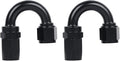 LokoCar 10AN Hose End Fitting 180 Degree Swivel For CPE Braided Hose Black 2Pcs