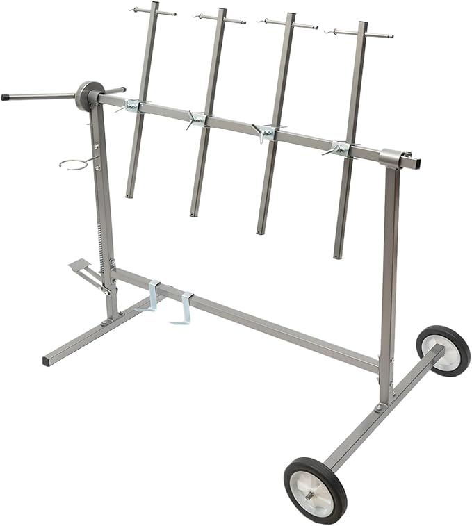Adjustable Car Body Paint Rack, Paint Stand Repair Work Stand, Bumper/Body Panel/Door Hood Stand Holder, Auto Body Tool for Garages, Repair Shops, and DIY