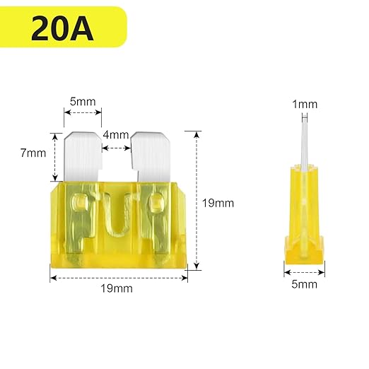 (80Pcs) 20 Amp Standard Fuse, 20A Car Blade Fuses for Car/RV/Truck/SUV/Motorcycle/Boat