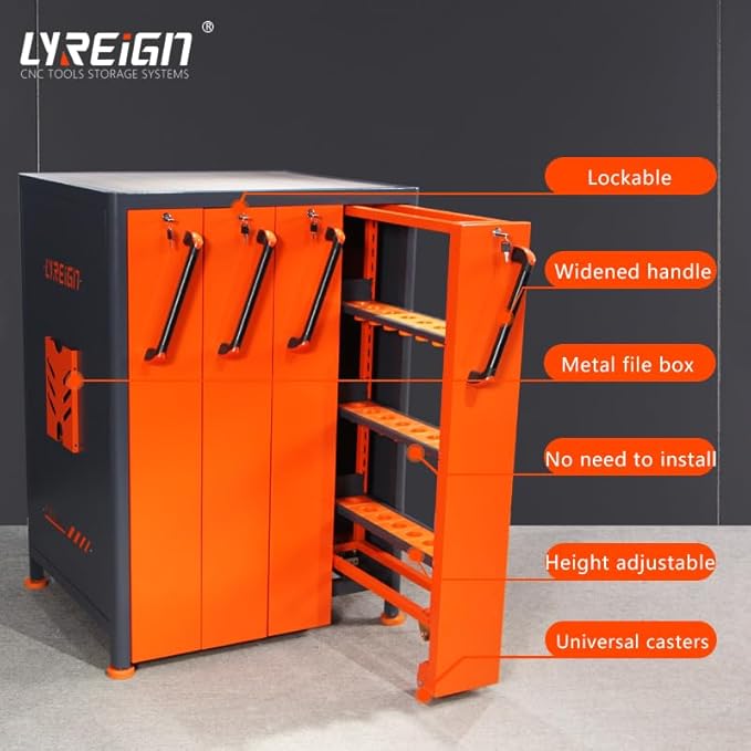 BT50 Vertical Drawer Cabinet, Multi-Purpose CNC Tool Storage Cabinet, CNC Tool Storage System for Warehouse Workshop Use