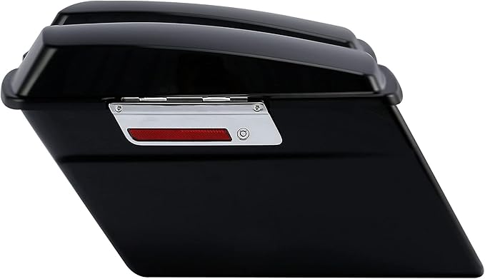 XFMT Motorcycle Matte Black Hard Saddlebags Saddle Bags Trunk W/Lids & Chrome Latches For Harley Touring Road King Street Glide Road Glide Electra Glide 1994-2013