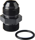 10AN Male Flare to 10AN ORB O-ring Boss Fuel Pump Rail Adapter Fitting Aluminum Black