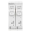 Leviton Surge Protective Device with Two 15A 1-Pole Plug-On Standard Branch Circuit Breakers, Hydraulic Magnetic, 120/240 VAC, LSPD1, White
