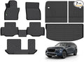ANBINGO® Floor Mats & SeatBack Cargo Liner | CX90 2024-2025 8 Passenger | 2nd Row with Bench Seat | (60/40 Velcro Tape Fixed Backmats) TPE 3 Rows Waterproof Car Mat