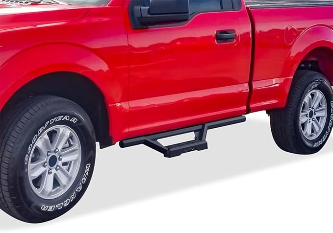 APS Drop Steps Running Boards Compatible with Ford F-150 2015-2025 Standard Cab (Excl. 22-25 Lightning EV) & 2017-2025 F-250/350 Super Duty | 304 Stainless Steel Side Steps | 5-Year Warranty