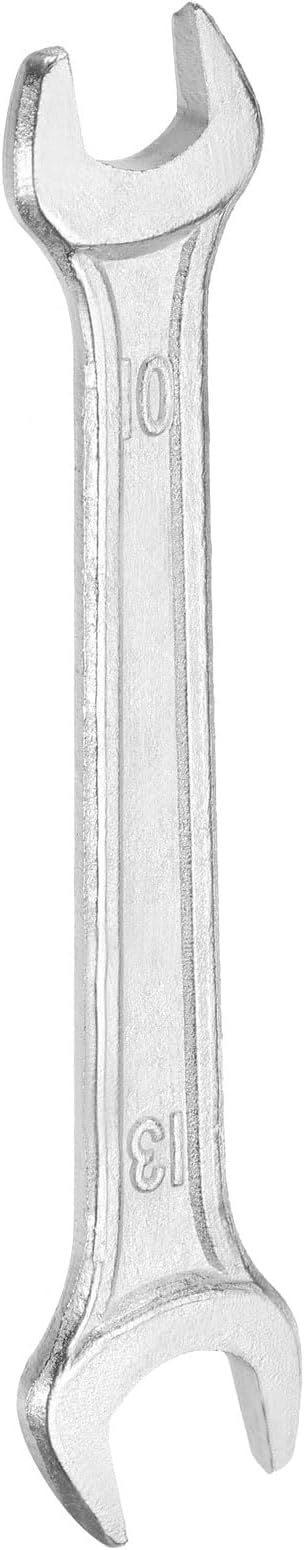 HARFINGTON Double Open End Wrench 10mm x 12mm Metric 15 Degree Offset Angle Small Flat Head Wrench Galvanizing Open Ended Spanner for Automotive Repair Furniture Assembly