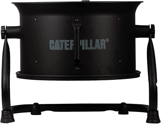 CATERPILLAR 14 inch Heavy Duty Industrial High Velocity Drum Air Circulator Utility Shop Floor Fan, 360 degree Pivoting Metal Drum Head, 2300 CFM, Dual Ball Bearing 4-speed Motor, BLACK
