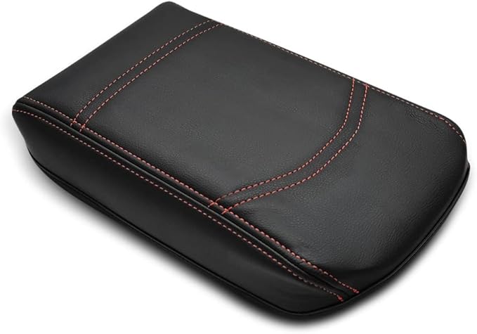 Muslogy Center Console Armrest Cover Compatible with Ford Maverick XL XLT Lariat 2022-2025 Accessories Cushion Pad Armrest Lid Protector Prevent Pets Scratches Regular Thick(Black)
