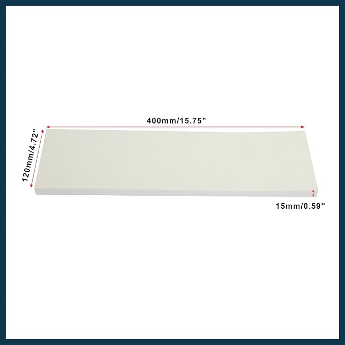 400x120x15mm 2pcs Car Garage Wall Guard Door Bumper Protector Anti Collision Waterproof White Automotive Parts