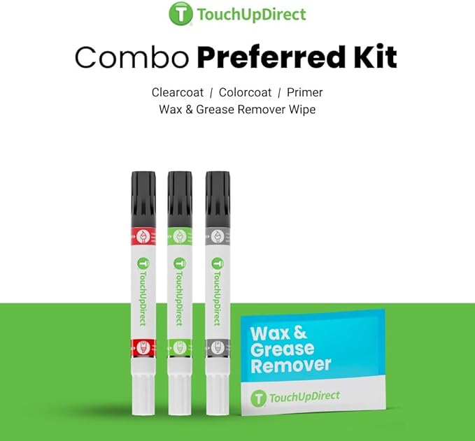 TouchUpDirect 8X7 Electric Storm Blue Compatible with Toyota Exact Match Touch Up Paint Combo - Preferred Kit