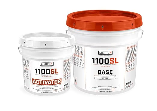 Epoxy Resin Coating 3 Gallon Kit - Clear- Standard Cure Speed - for Floors, Counter Tops, Garages & More -100% Solids -2 Components - Self Leveling, Chemical Resistant, Solvent-Free