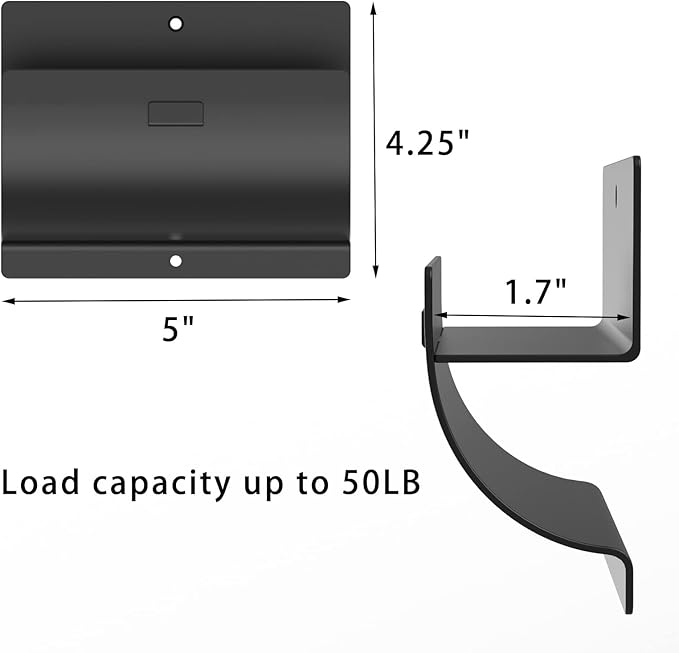 Heavy-Duty Ladder Hanger-Wall Mount Ladder Hook-Garage Wall Wheelbarrow Hangers-4 Pack