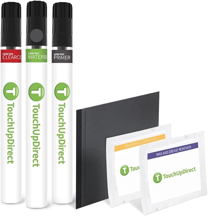 TouchUpDirect 1H1 Gray/Predawn Gray Metallic Compatible with Toyota Exact Match Touch Up Paint Brush - Platinum Kit
