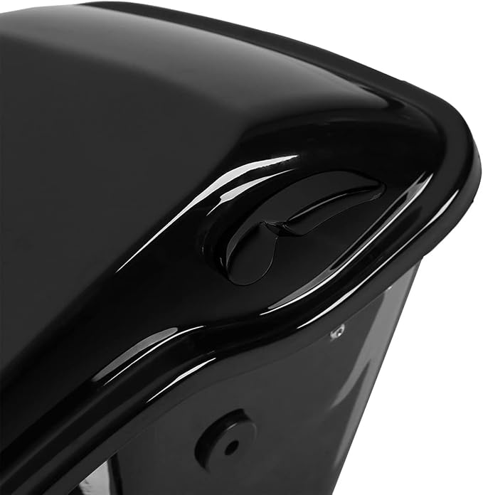 XFMT Motorcycle Vivid Black 5" Stretched Saddlebags Extended Hard Saddle Bags W/Black Latches For Harley Touring Road King Street Glide Road Glide Electra Glide Ultra Classic 2014-2023
