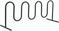 Global Industrial 94" L Wave Bike Rack, Free Standing, 9-Bike Capacity, Powder Coated Steel, Black, Commercial Bike Rack for Stores, Parks, Schools and More