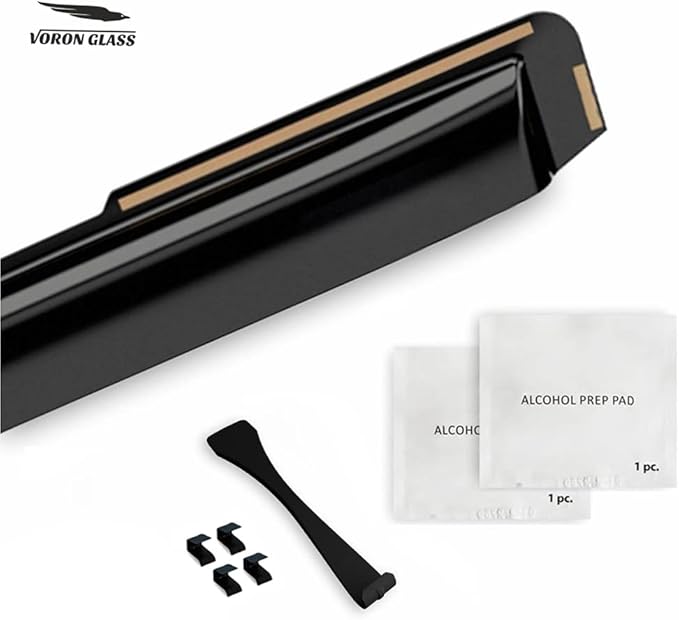 Voron Glass in-Channel Extra Durable Rain Guards for Trucks Chevrolet (Chevy) Silverado/GMC Sierra 2014-2018 Double Cab, Window Deflectors, Vent Window Visors, 4 Pieces - 230092
