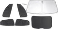 TINGLU Window Shades for Ford Mustang 2015-2023 (NOT Mustang Mach-E) Accessories Car Side Full Windows Rear Triangular Windshield Sun Shade Sun UV Rays Privacy Protection for Camping Relaxing 6PCS