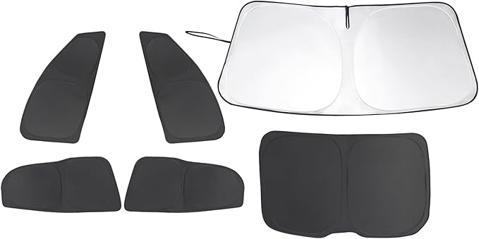 TINGLU Window Shades for Ford Mustang 2015-2023 (NOT Mustang Mach-E) Accessories Car Side Full Windows Rear Triangular Windshield Sun Shade Sun UV Rays Privacy Protection for Camping Relaxing 6PCS
