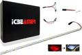 ICBEAMER 12" Red to White 18 SMDs 2835 LED Strip Light Universal Fit Car Trunk Cargo Area or Interior Illumination