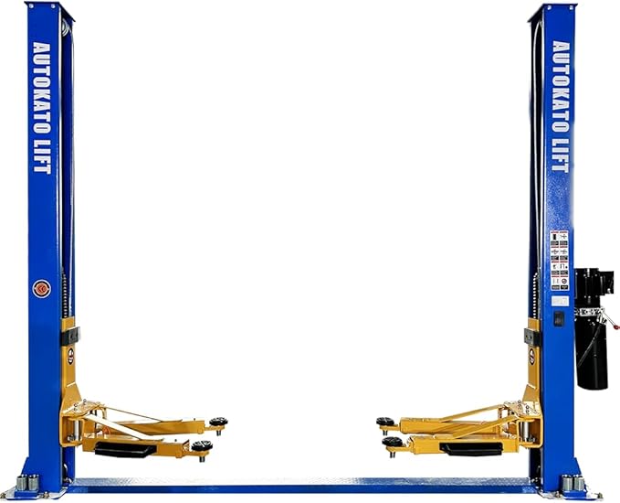 10000lbs 2 Post Lift AK-H105 Two Post Car Lift Automotive Lift with Floor Plate 36 Months Part Replacements (H105)