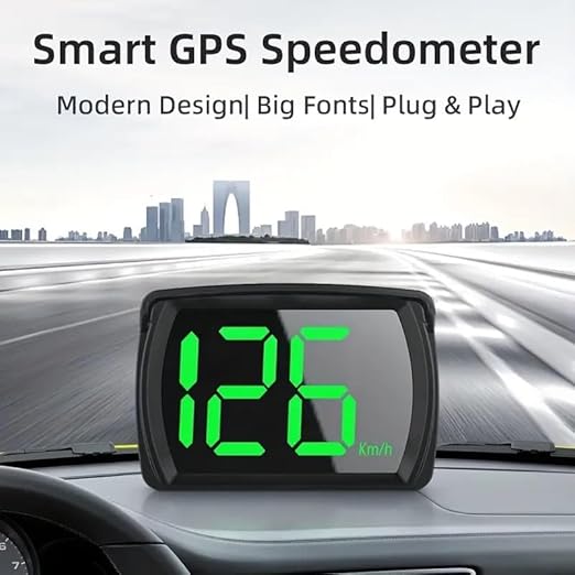 Heads Up Display for Cars HUD GPS Speedometer MPH with QC3.0 Fast Charger & Stable Silicone Pads, 2M USB Cable, Digital Speedometer for Cars Trucks, Boats SUV, Motorcycle Plug & Play