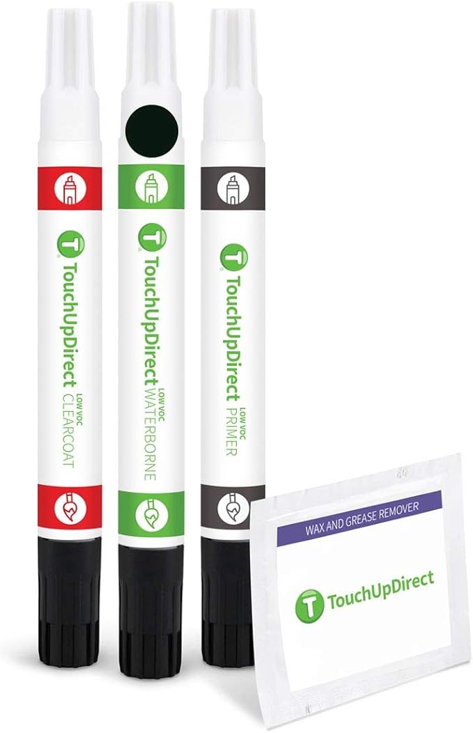 TouchUpDirect 209 Black Sand Pearl Compatible with Toyota Exact Match Touch Up Paint Combo - Preferred Kit