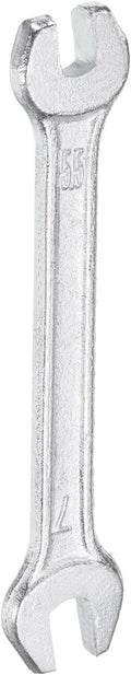 HARFINGTON Double Open End Wrench 5.5mm x 7mm Metric 15 Degree Offset Angle Small Flat Head Wrench Galvanizing Open Ended Spanner for Automotive Repair Furniture Assembly