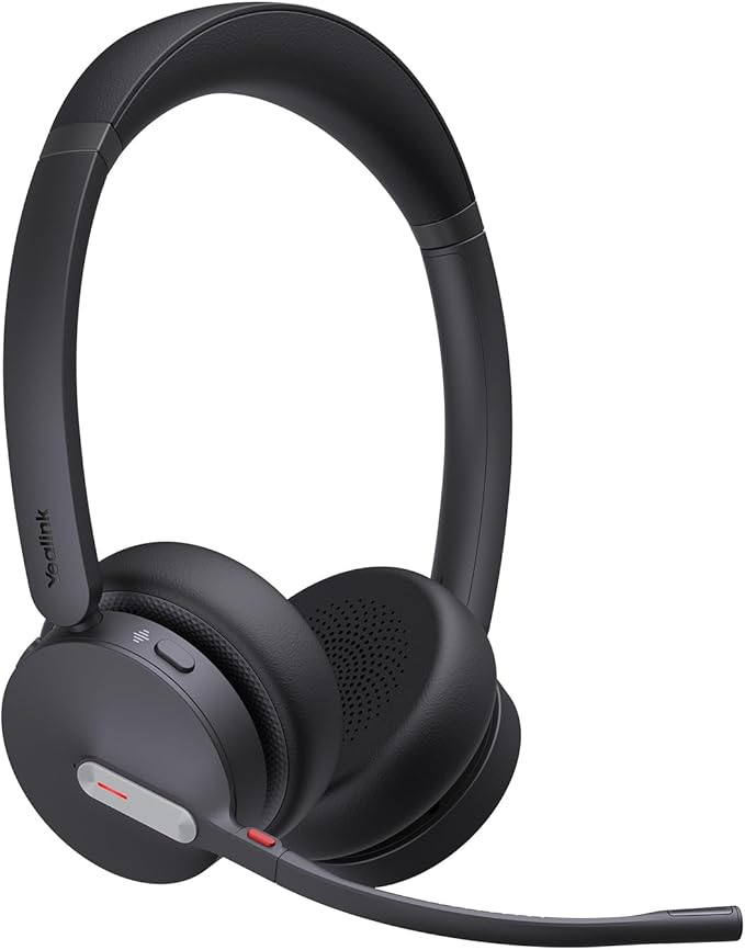 Yealink BH70 UC (NO Dongle) Wireless Bluetooth Headset with Microphone for Work, 35h Talking Battery Life, 3-Mic Noise Cancellation Headsets for Computer, 147g Lightweight Headphone for Open Office