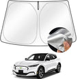 Cartist Windshield Sun Shade Fits for Ford Mustang Mach-e 2021 2022 2023 2024 2025 Accessories Foldable Car Front Window Sunshade for Mustang Mach-e Sun Visor Block UV Rays
