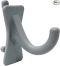 PegPro® J Hooks Kit for Standard “Wood Fiber” pegboard – Durable Plastic Pegboard Hooks - for Garage, Kitchen, Craft Room, and More (J Hook - 24 Pack, Gray)