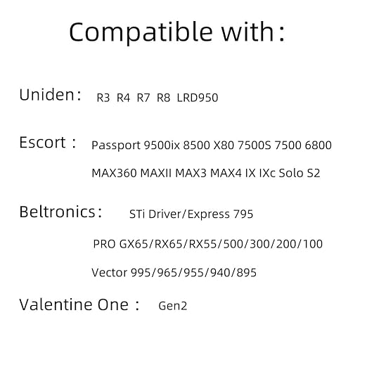 USB C to RJ11 Radar Detector Power Cord Cable(7FT*2) for Escort Valentine One Uniden Beltronics
