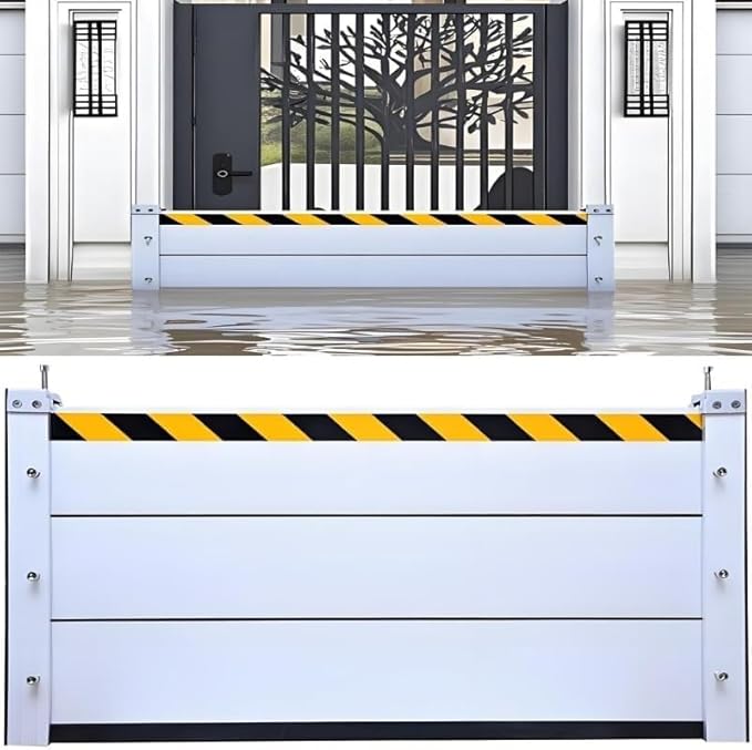 Flood Barriers for Home Exterior,Aluminum Alloy Outdoor Garage Doors Water Barriers for Flooding(H39.4Inch,L6FT)