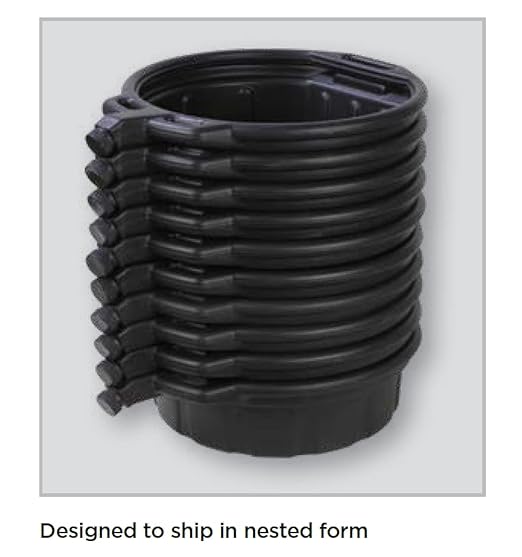 Groz 41960 4.25 Gallon Oil Drain Pan - with Spout Cap, Durable HDPE Construction, Spill-Proof Design for Auto Shops and Garages, Black Color